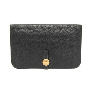 HERMES Black Leather Wallet